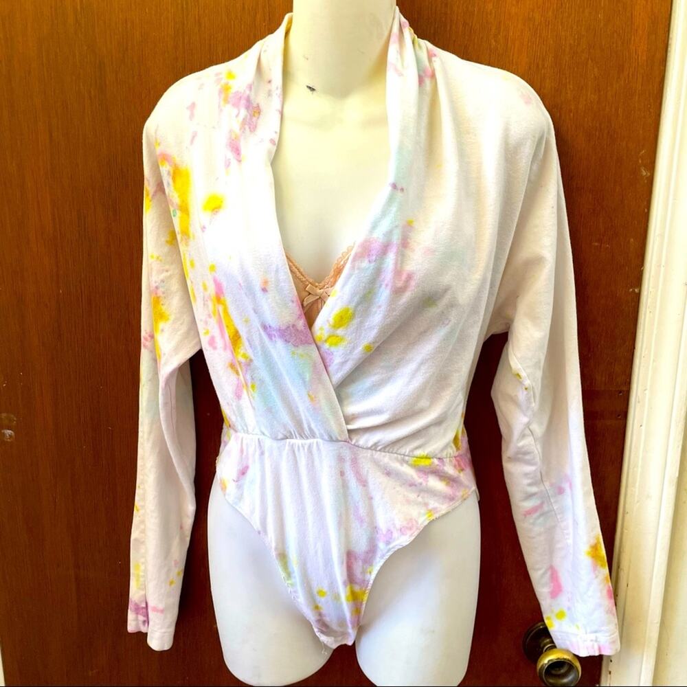 80s tie dye bodysuit